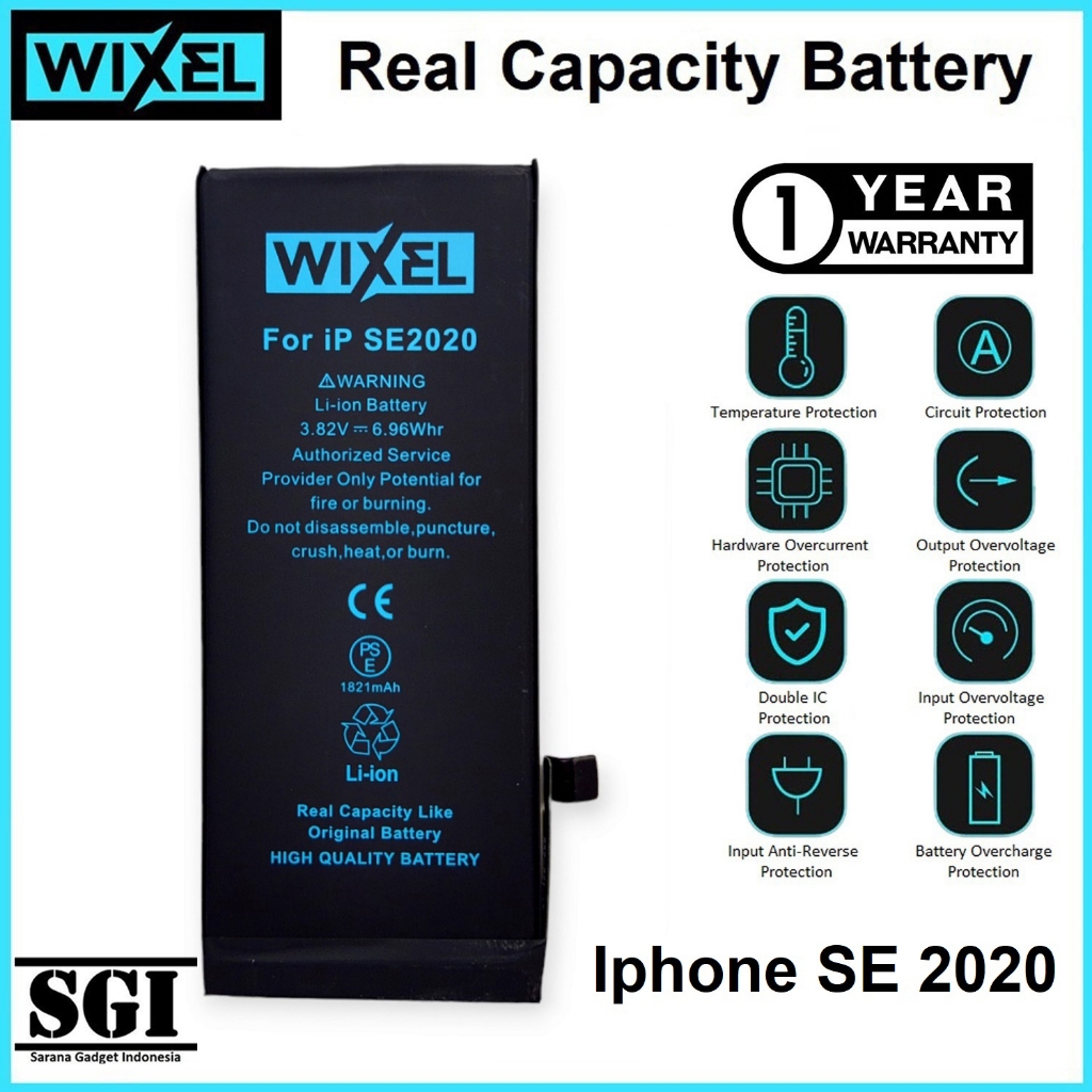 WIXEL Baterai Iphone SE 2020 Batre Batrai Battery Dual Double Power HP Handphone Apple Ip Ori Original Gen 2