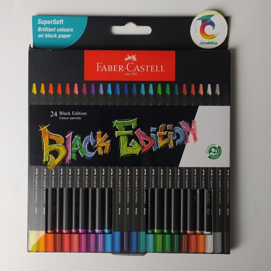 

Pensil Warna FABER CASTELL 24 warna Black Edition
