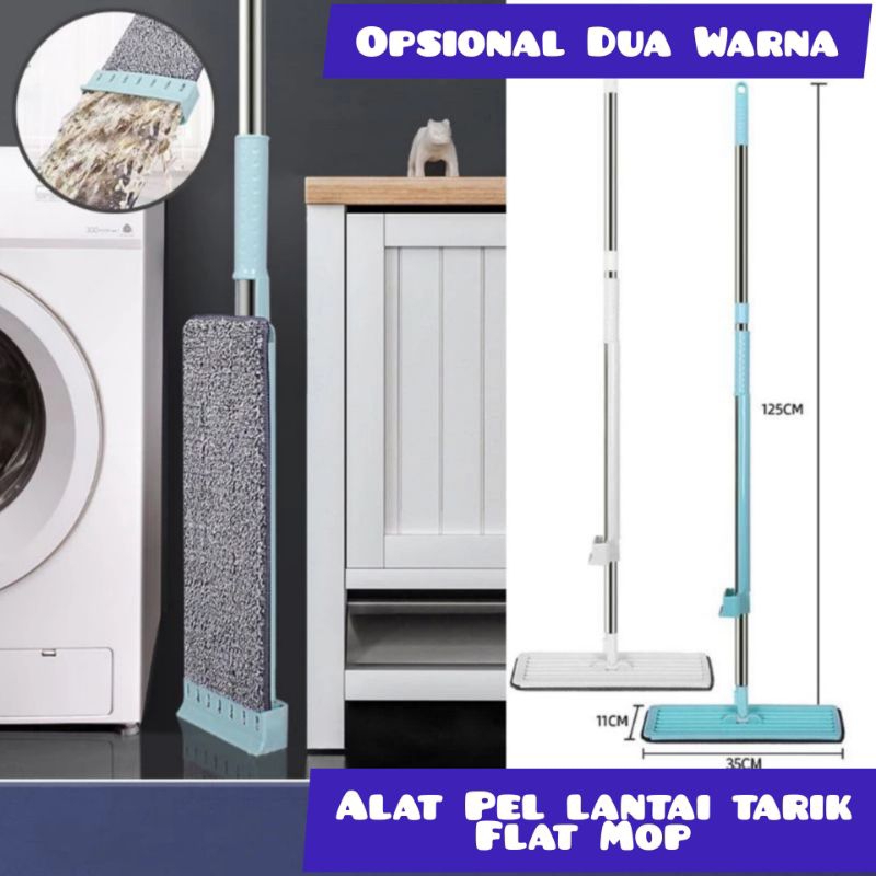 Alat Pel Lantai Tarik Flat Mop/Flat Mop Pembersih Lantai/Ultra Mop Cleanze Flat Mop Peras Tanpa Tang