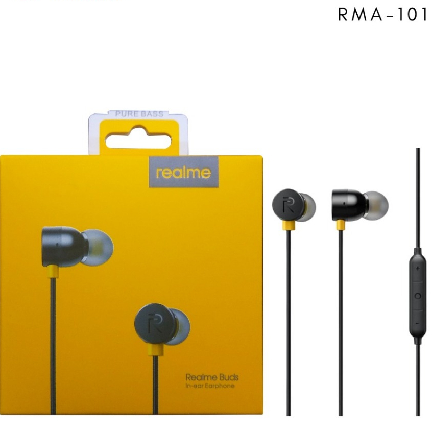Handsfree Realme Original Rma-101 Headset Realme Buds Rma-101 Original Headset Realme Buds In-Ear Or
