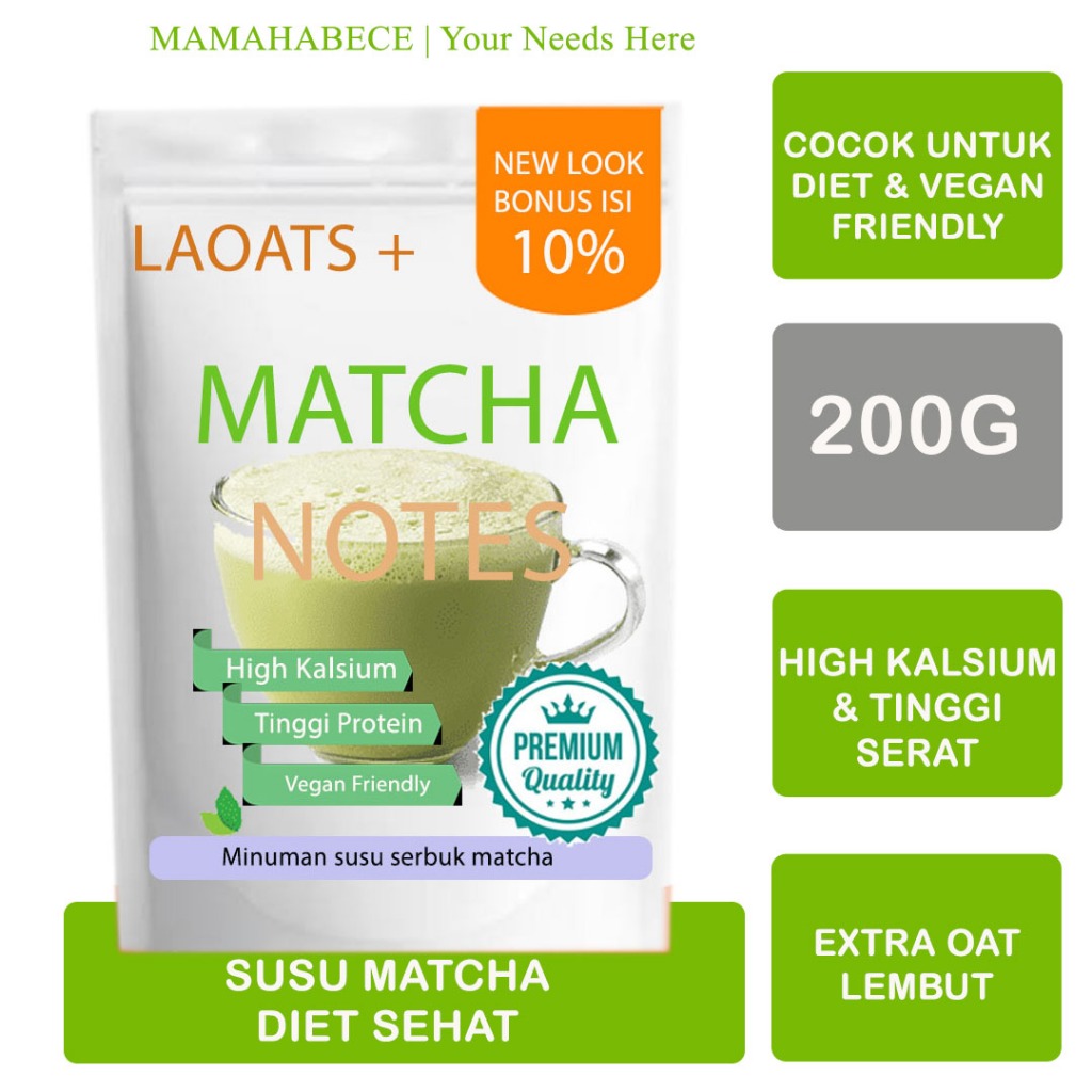 

Bubuk Matcha Pelangsing Badan Susu Diet Pengganti Makan Penurun Berat Badan Matcha Powder Penurun Berat Badan Laoats (200G)