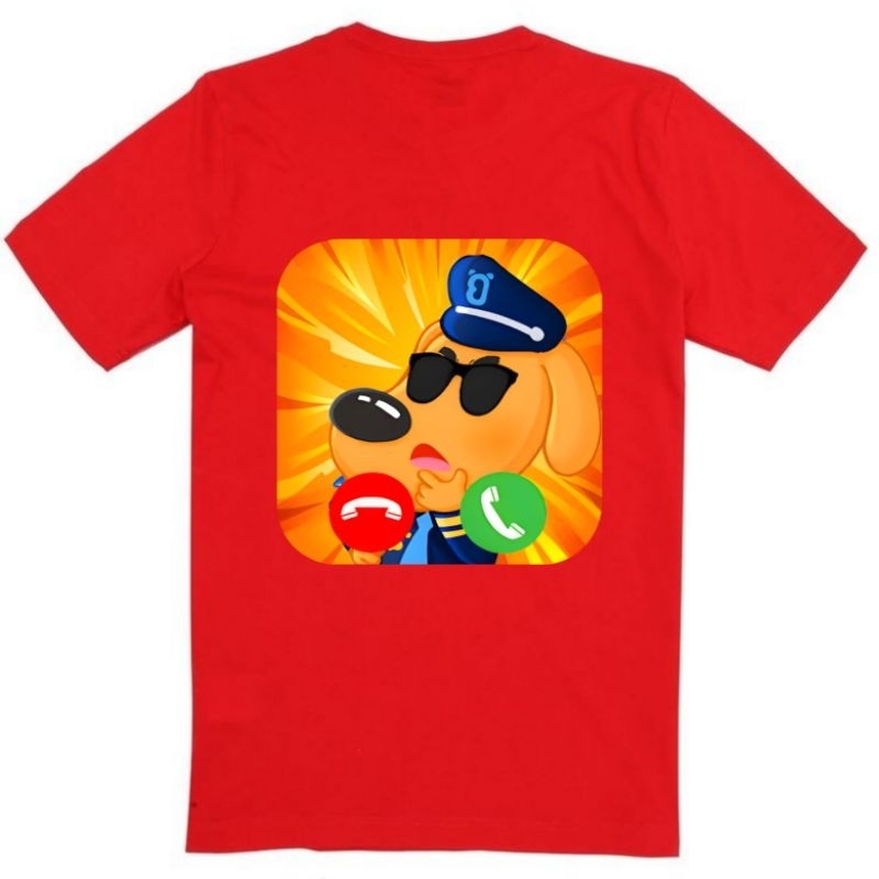 Baju Kaos Tshirt T Shirt Pria Laki Cowok Cewek Perempuan Unisex Anak Kartun Safety Sheriff Sherif La