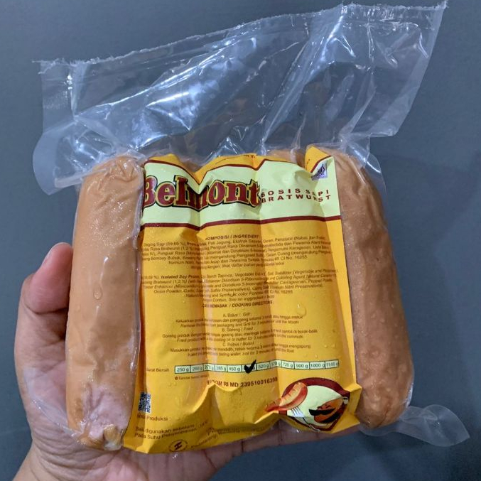 

Belmont Sosis Sapi Bratwurst MINI/Beef Sausage 500 Gram