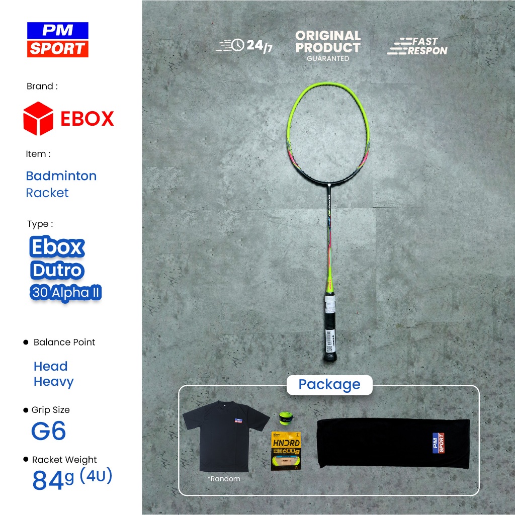 RAKET BADMINTON / BULUTANGKIS EBOX DUTRO 30 ALPHA II