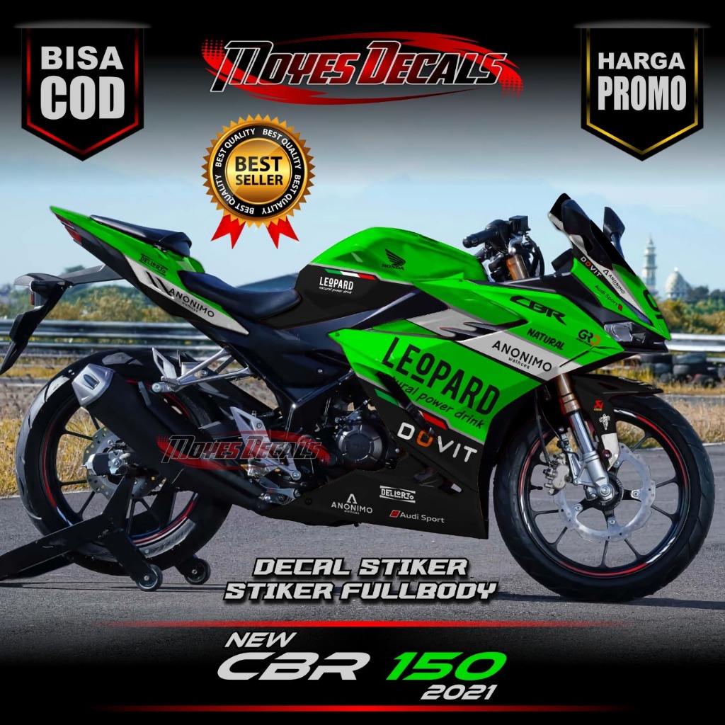 Decal Stiker Variasi Fullbody Honda CBR 150R 2021 Design Motiv Leopard