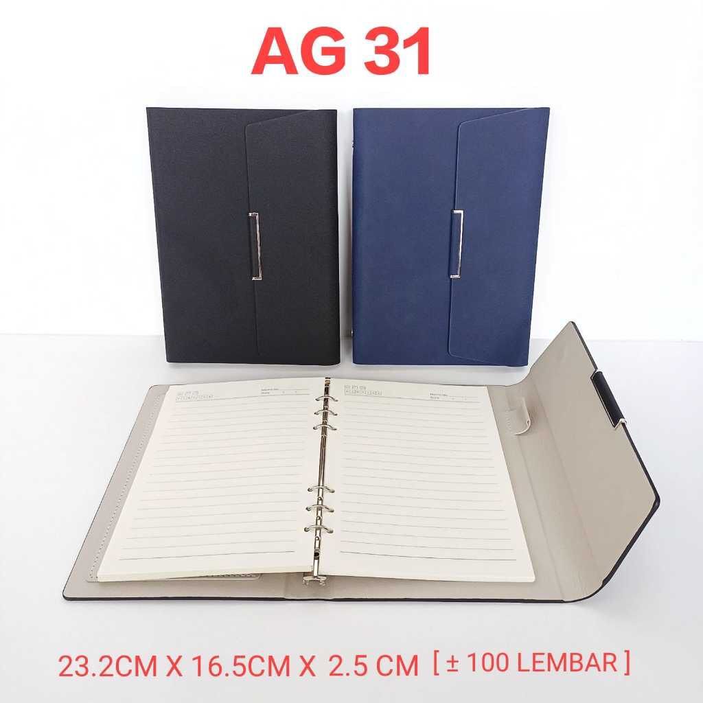 

MilL AG 31 I Notebook A5 I Buku Catatan Agenda Kulit Sintetis Bisa Custome Nama dan Logo Perusahaan
