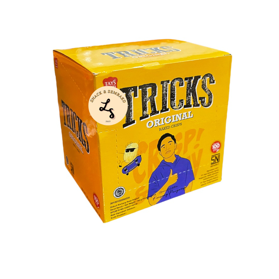 

Terkini Tricks Crisps Kimchi/Bulgogi/Original/BBQ/Rendang – Potato Baked Crisps 10x15g