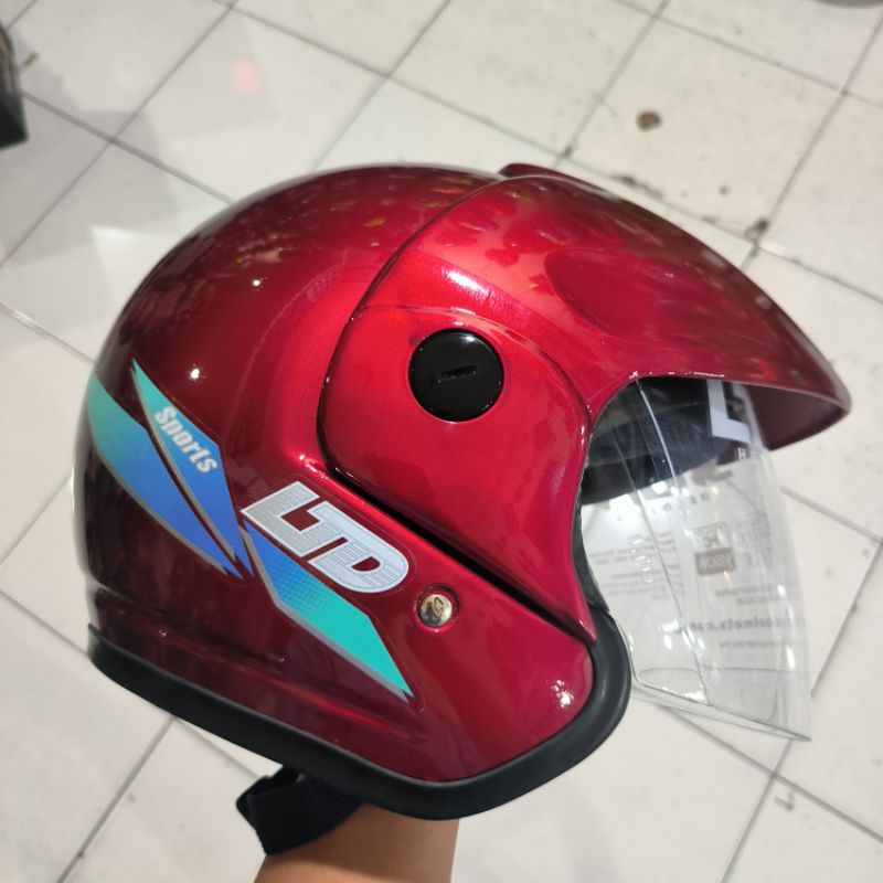 Helm Ltd sports merah bekas mulus