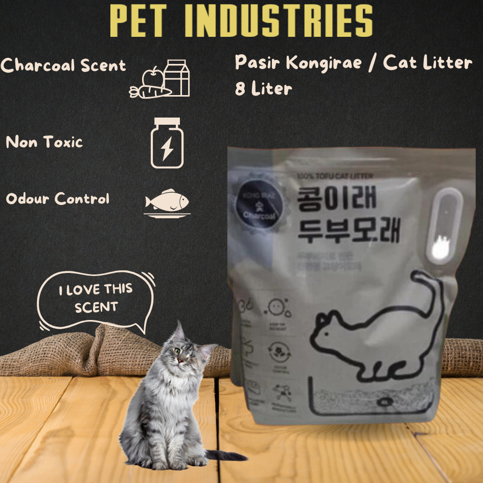 Kong Irae Charcoal Tofu Cat Litter 8L