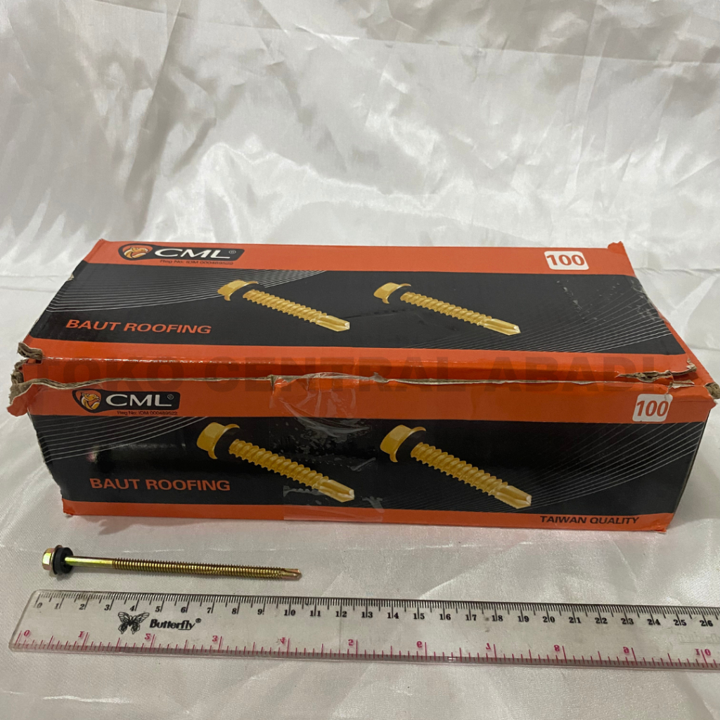 Baut Roofing / Skrup Roofing "CAMEL" 100mm, 10cm (250 pcs) /  Baut Roofing Baja Ringan / Baut Roofin