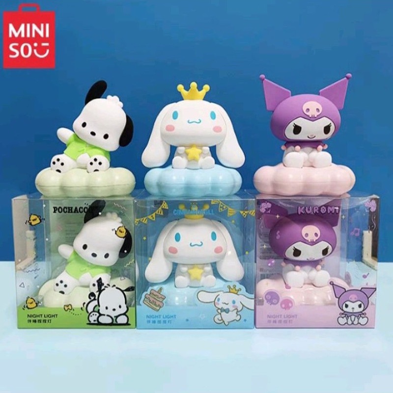 Miniso New Sanrio Lampu 3D lampu tidur karakter Sanrio