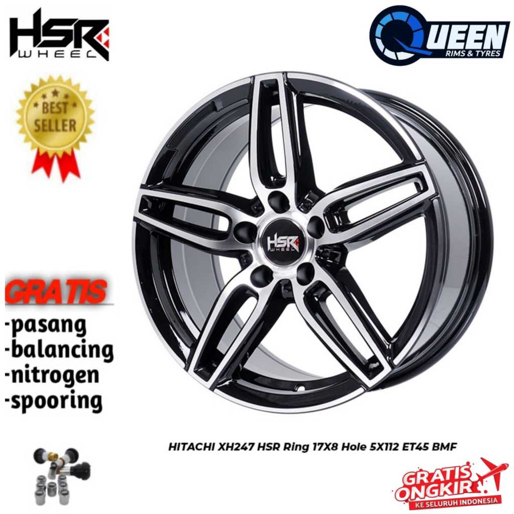 VELG RACING HSR HITACHI R17 UNTUK MERCEDES BENS VW GOLF VW SCIROCO MG5 DLL