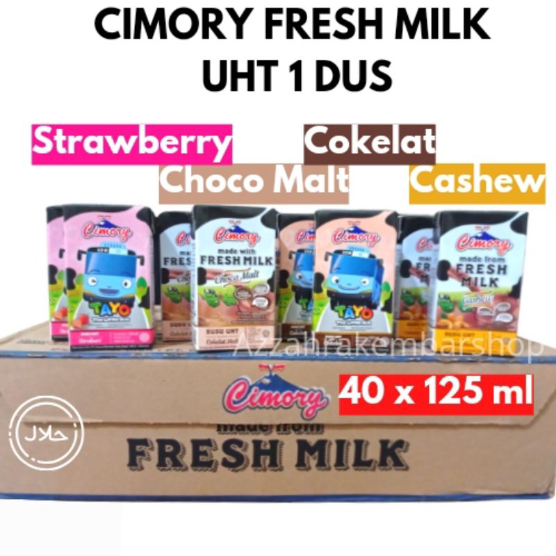 

Cimory Fresh Milk Susu UHT Kotak 125ml 1 Dus Karton Murah Tayo Coklat Strawberry