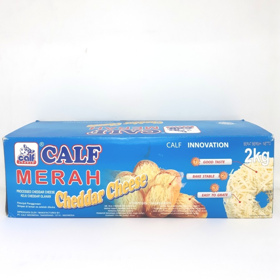 

Keju Cheddar Cheese Calf Merah 2kg - Gosend Only!!!