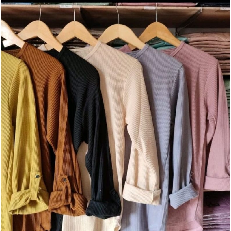 Kaos Wafer Oval / Kaos Semi Premium / Kaos Wafer Kancing / Kaos Busui