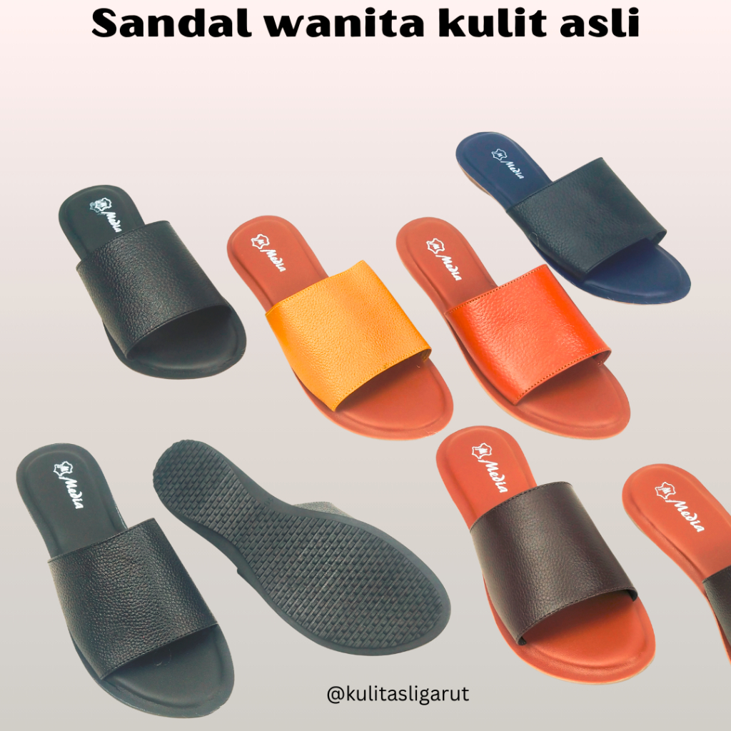 Sandal kulit wanita garut asli model kokop simple sandal papirut wanita sandal kulit garut wanita