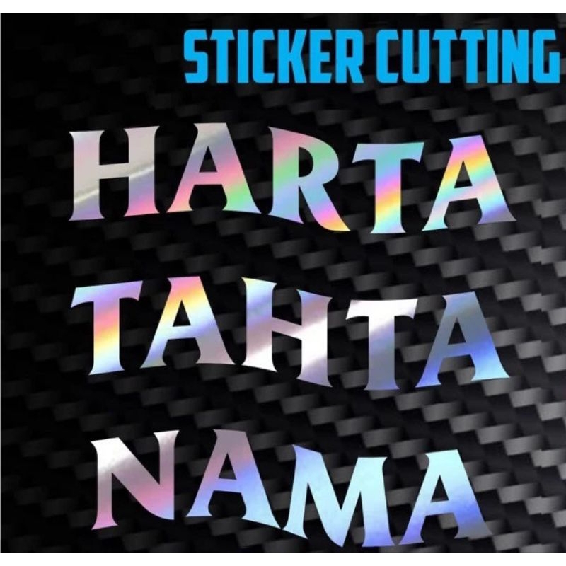 

STICKER CUSTOM HARTA TAHTA NAMA KAMU CUTTING MINIMAL 8 PCS BANYAK PARIAN WARNA