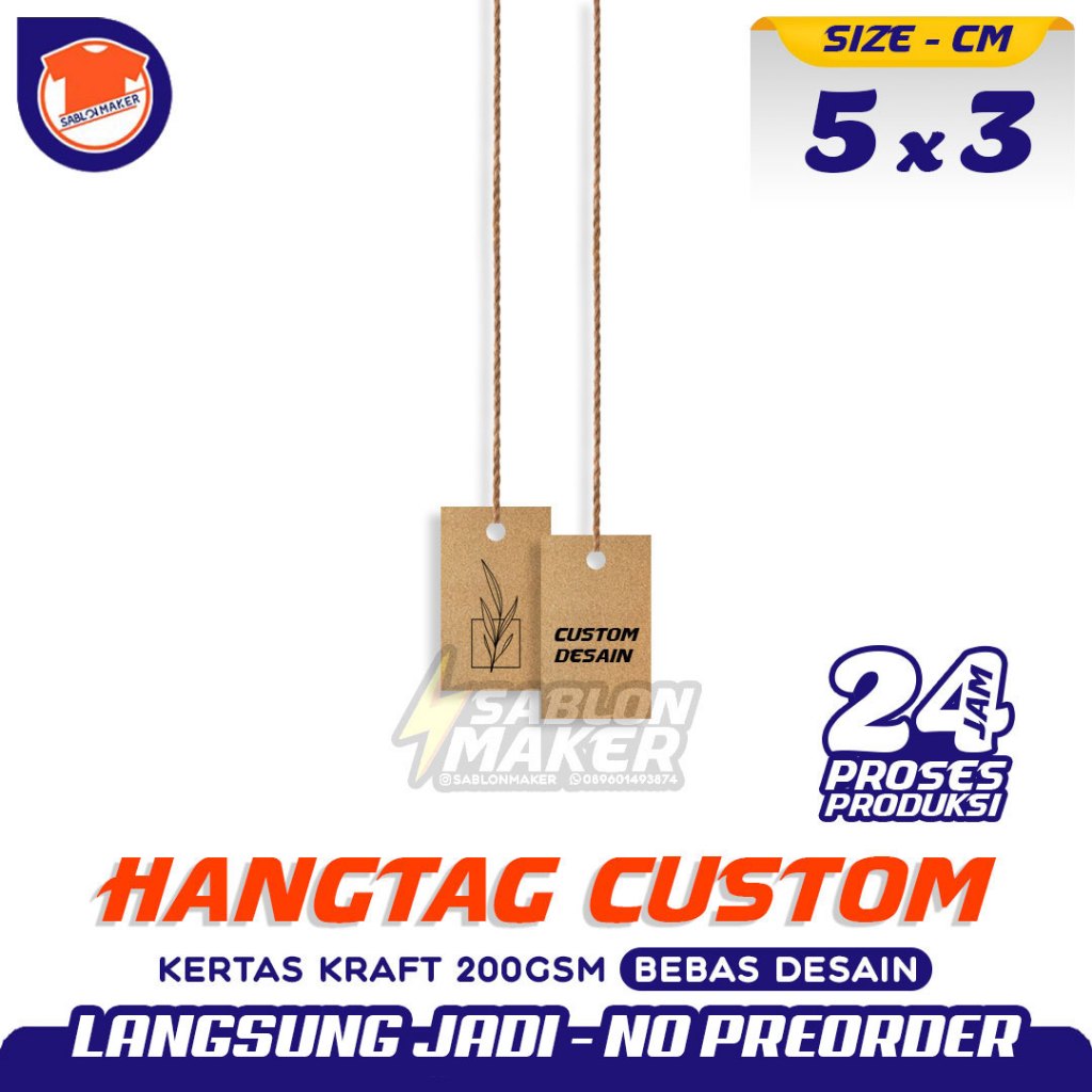 

Hang tag Custom Hangtag Bebas Desain Kertas Kraft