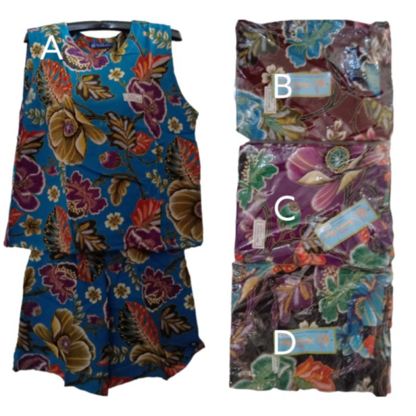 Murah meriah Setelan kulot tanpa lengan batik kencana ungu RC 16 - Stelan kulot KUB Berkualitas