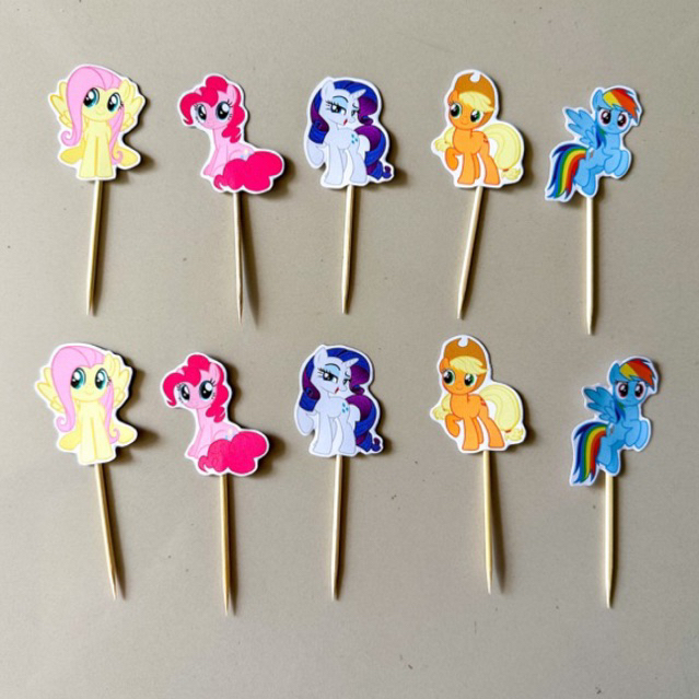 CUPCAKE LITTLE PONY / CUPCAKE TOPPER LITTLE PONY / TOPPER KUE LITTLE PONY / HIASAN KUE LITTLE PONY