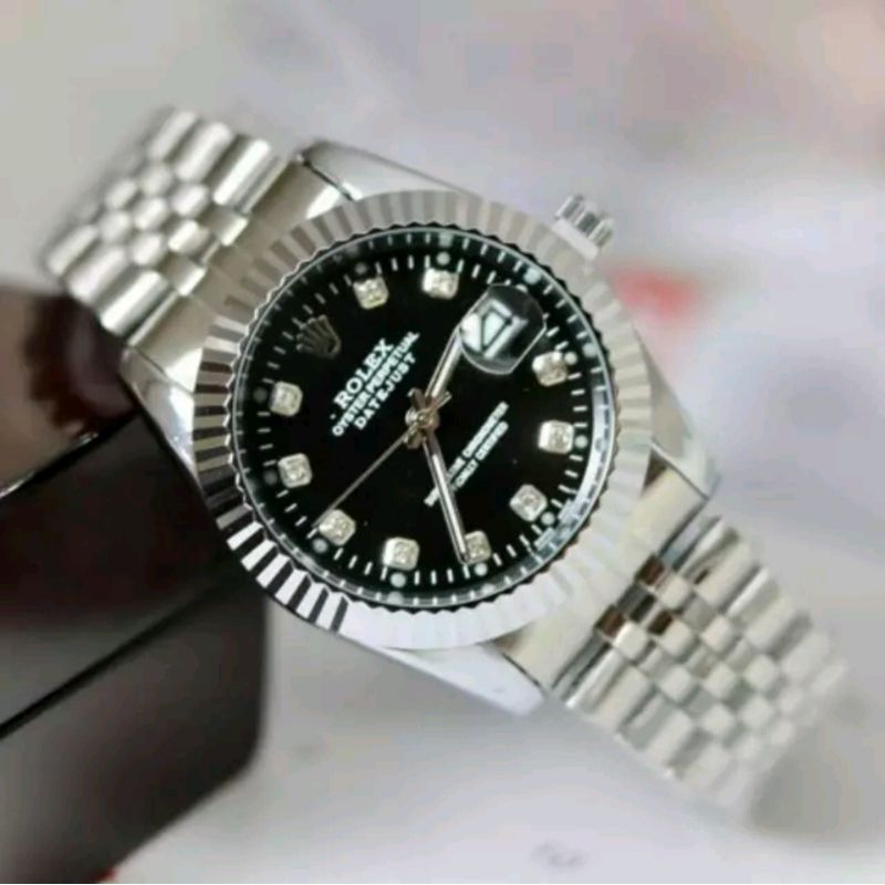 Jam Tangan Wanita Rolex Original Analog Mewah Limited Edition Tgl aktf Wateresistan Stainless Steel