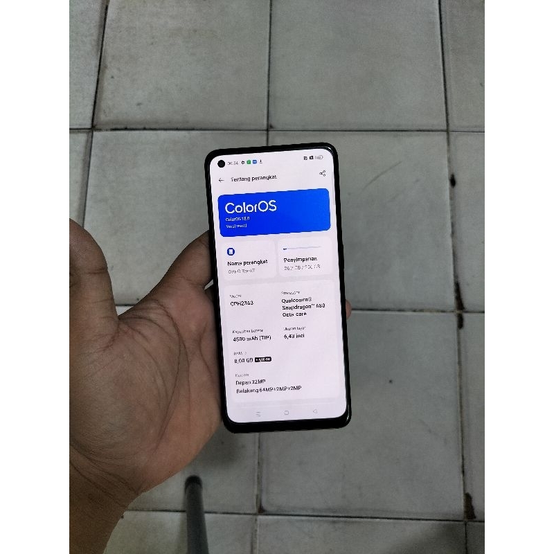 Oppo Reno 7 ram 8/256 GB
