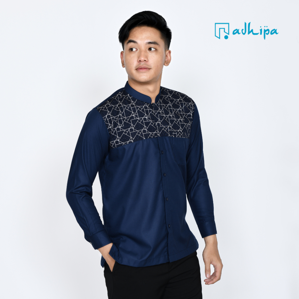 Koko Couple warna Biru Dongker Navy lengan panjang jodha