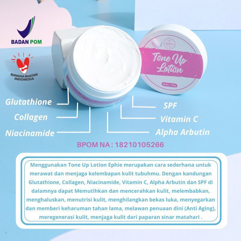 TERLARISS READY‼️Tone Up Body Lotion Ephie 21x Whitening Injection