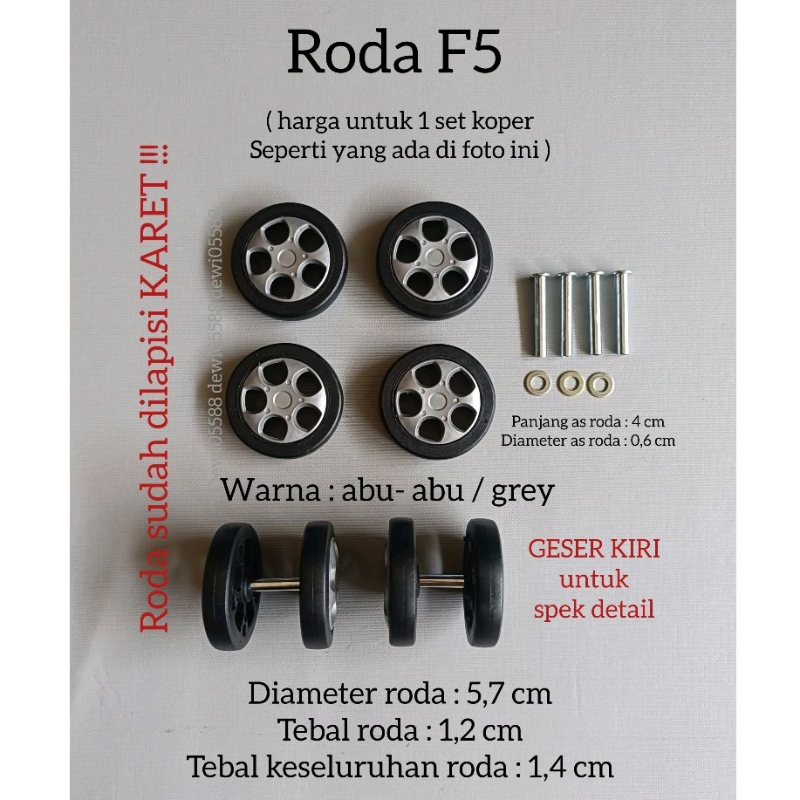 RODA KOPER,RODA KOPER PENGGANTI,RODA KOPER 360,CINCIN RODA, SPAREPART KOPER