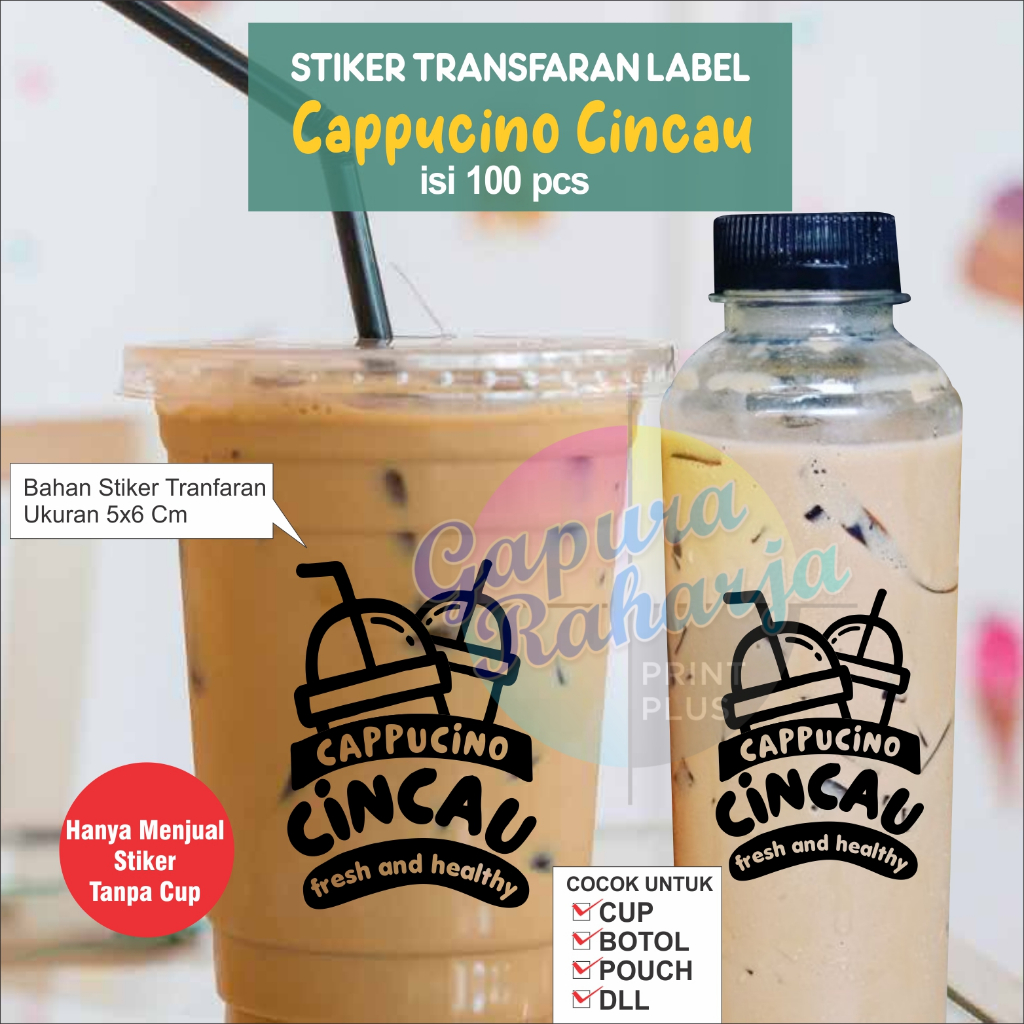 

Stiker Kemasan Cappucino Cincau isi 100