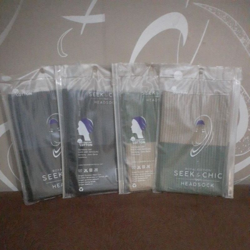 Head Sock Seek & Chic Ciput Rajut Bandana Two Tone Premium