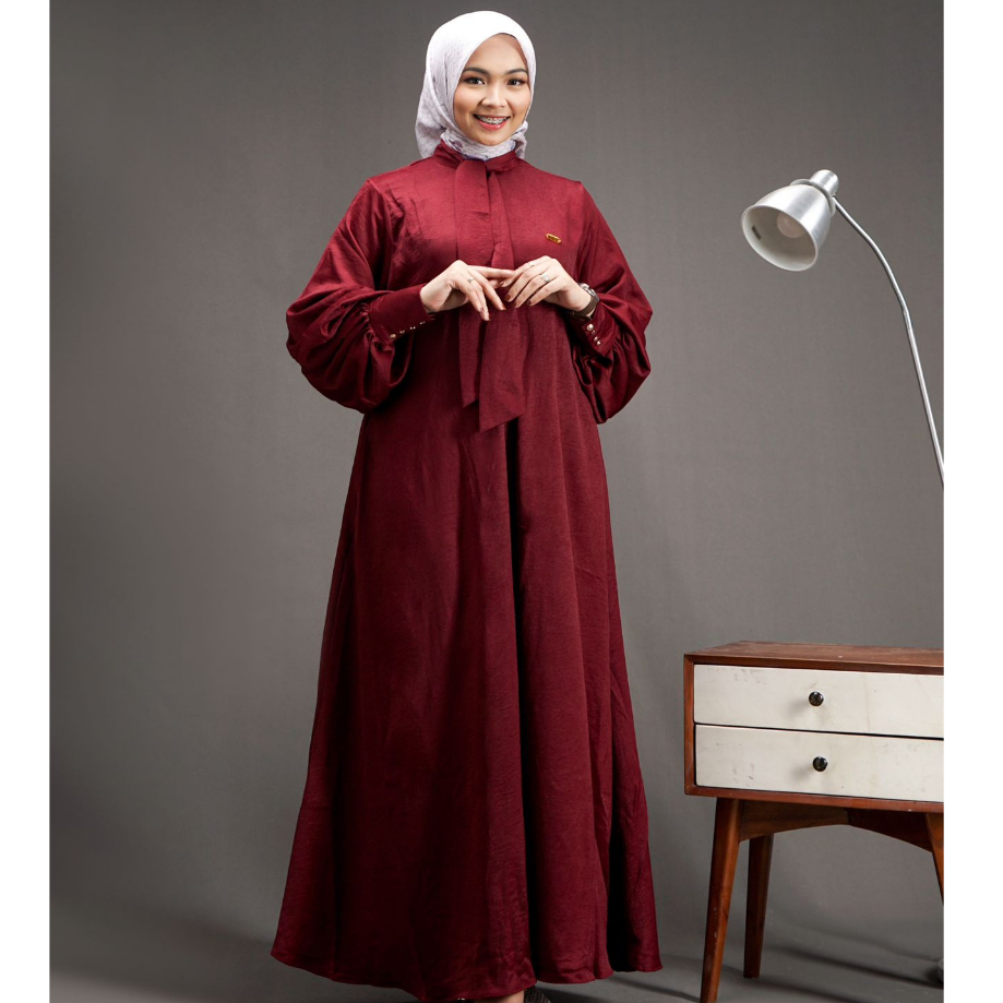 Serayaofficiall Khadeejah Dress Vol.2 Bahan Sabrina Silk Premium Crinkle Silk Sutra