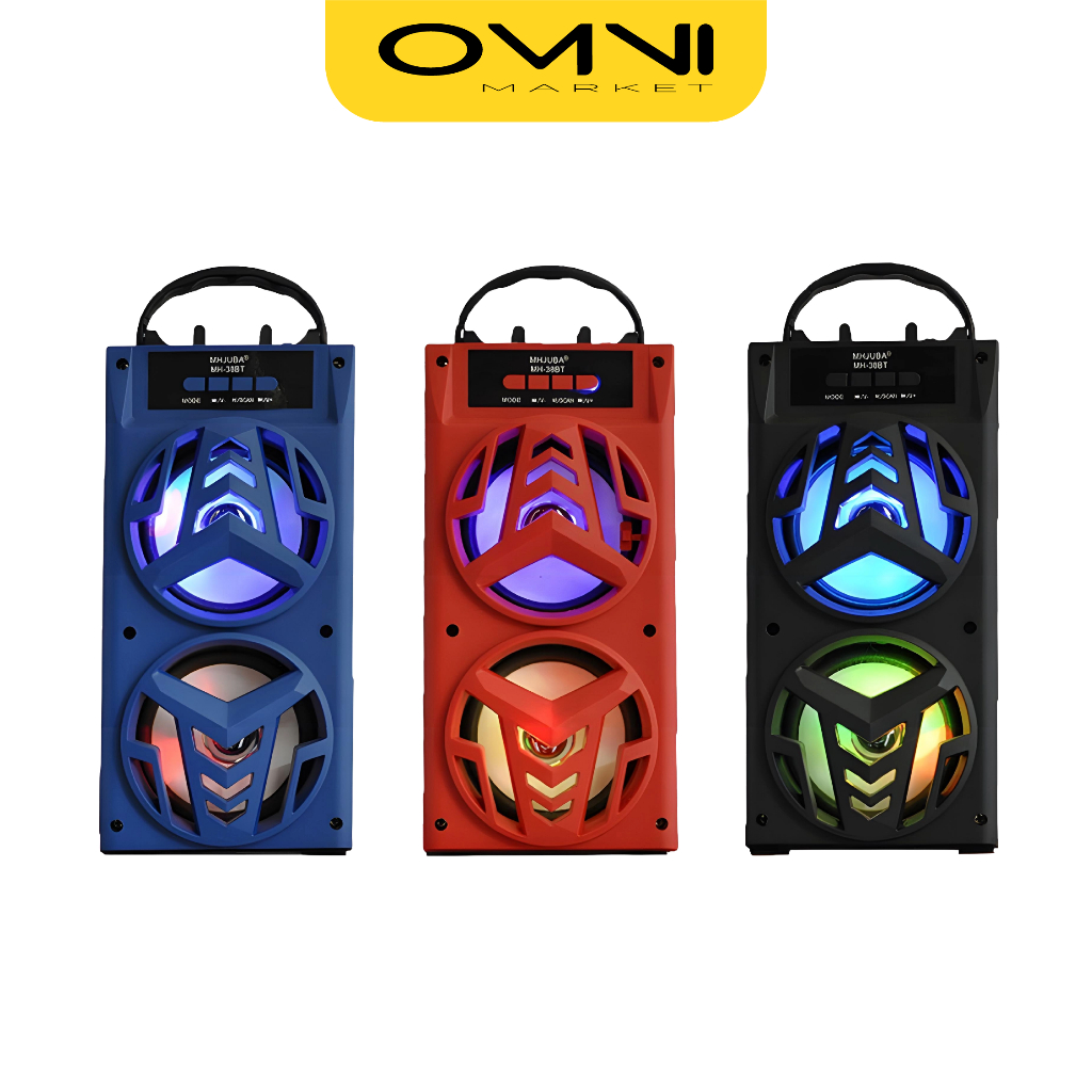 Speaker Bluetooth Portable Bass Wireless Radio USB MicroSD MH38BT