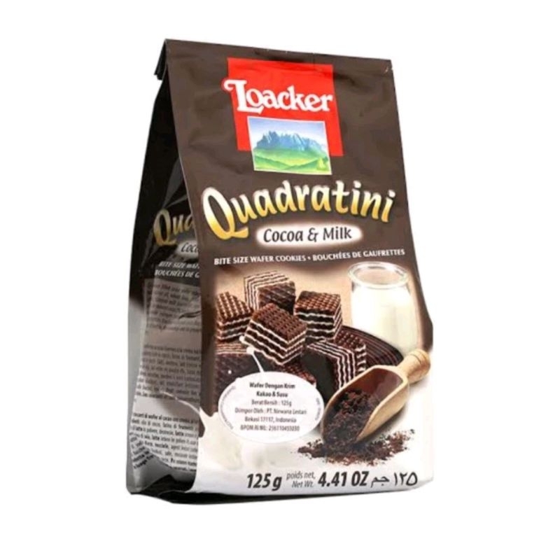 

wafer Loacker Quadratini 125 gram murah original