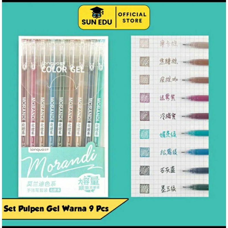 

9 PCS gel pen set colors