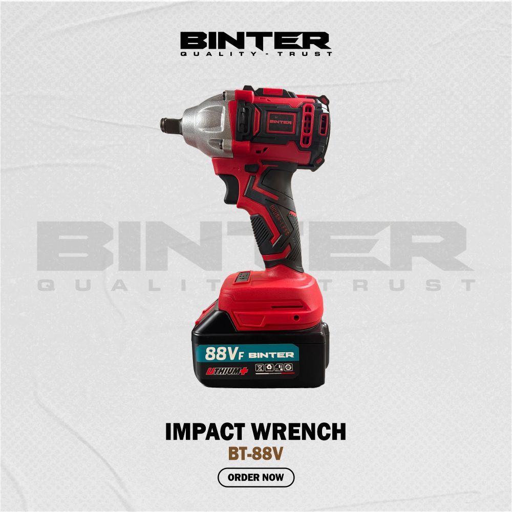 BINTER Impact Wrench 88V - Bor Impact Baterai 88V - Bor Impact Set BMC