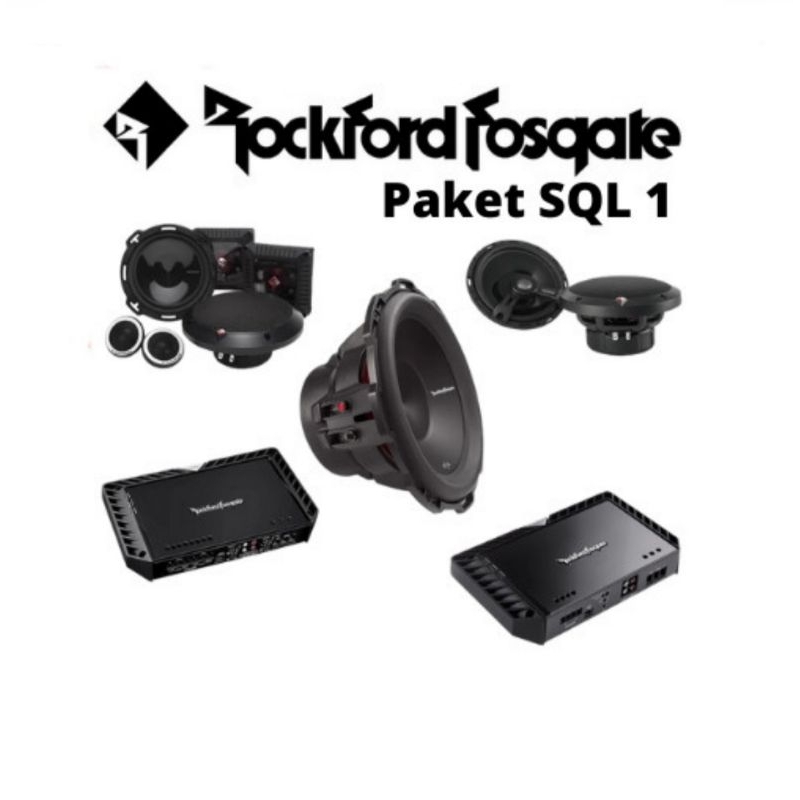Paket audio mobil full set SQL Rockford fosgate speaker - paket speaker rockford