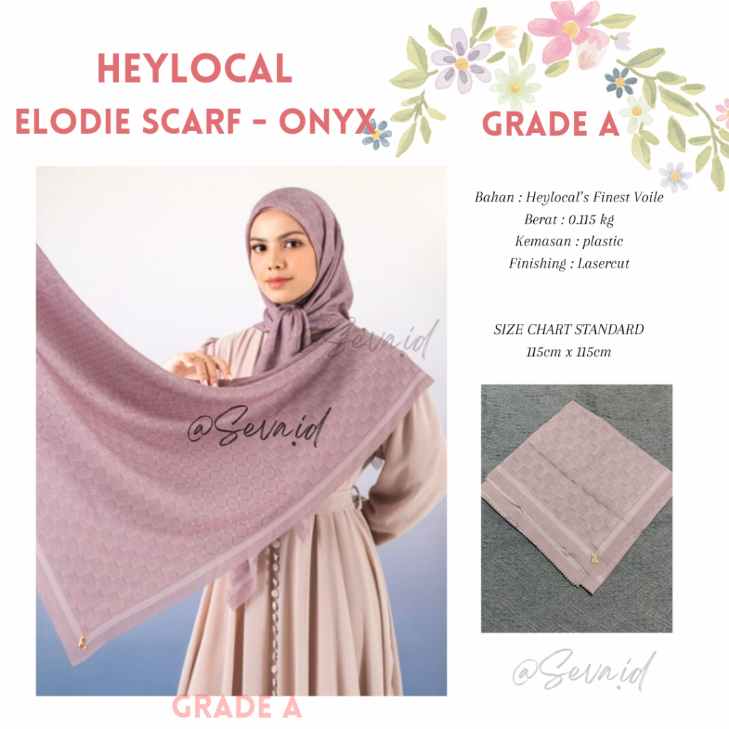 Heylocal.id Elodie Scarf Cherry Grade A Imperfect Sale Kerudung