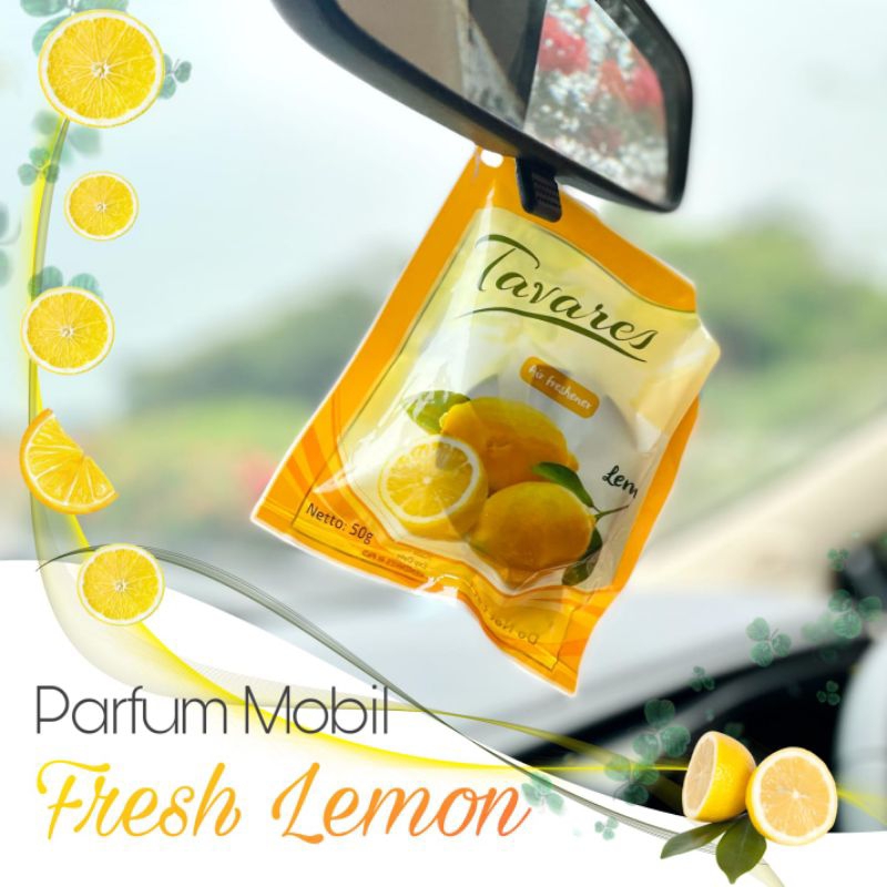 Pewangi Mobil Tavares Lemon 50gram Pewangi Ruangan / Pengharum Ruangan / Pengharum Mobil / Parfum Mo