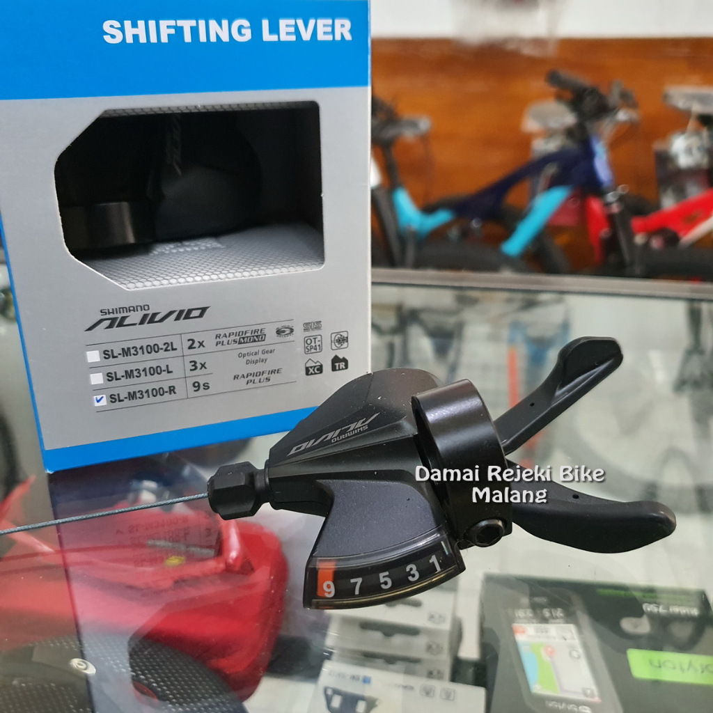 Shifter Shimano Alivio M3100 kanan 9 speed kiri 2 speed 3 speed - 2x9 speed - 3x9 speed