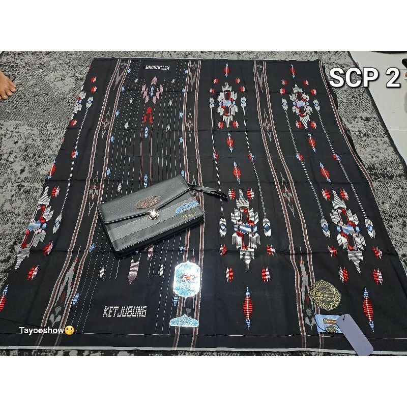 Sarung Ketjubung SCP SKP Red Hitam Original