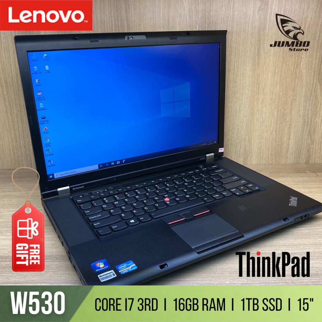 Laptop Lenovo Thinkpad W530 Core i7 3rd Gen 16GB RAM 512GB SSD NVIDIA Quadro K1000M 2GB Display 15 C