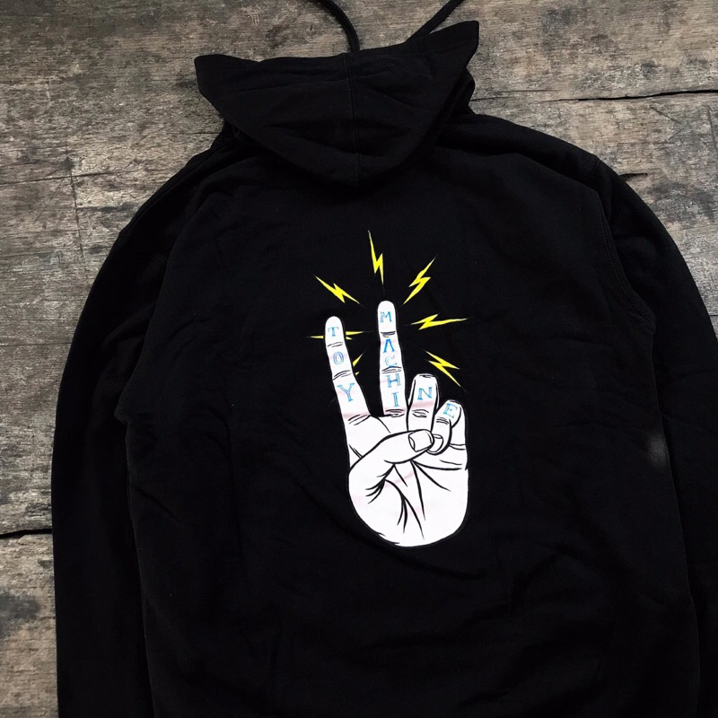 TOY MACHINE PEACE HOODIE BLACK