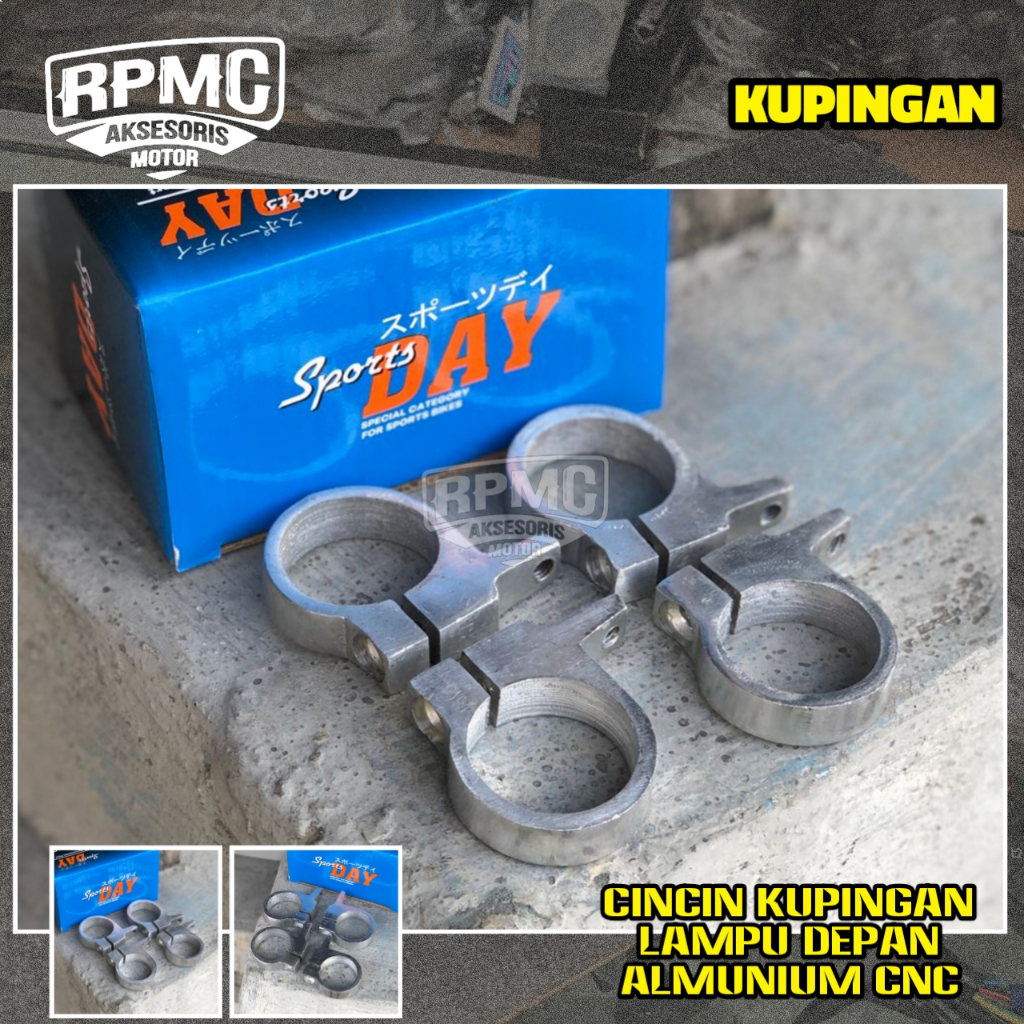 CINCIN KUPINGAN CNC AS 31 DAN 33 BRAKET LAMPU DEPAN CB GL MEGAPRO TIGER NINJA VIXION SCORPIO BRAKET 