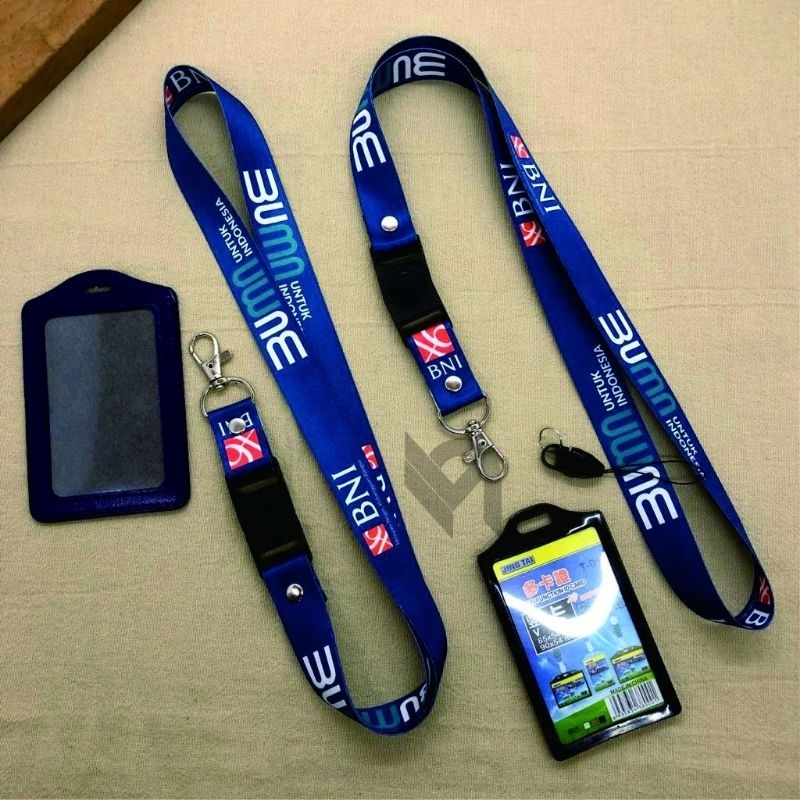 

Bank BNI BUMN lanyard Tali gantungan ID card printing