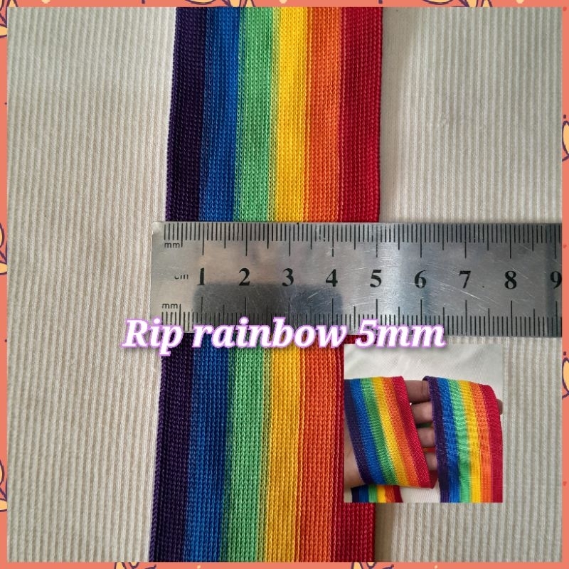 

pita rainbow/rip, lebar 5mm [10 meter]