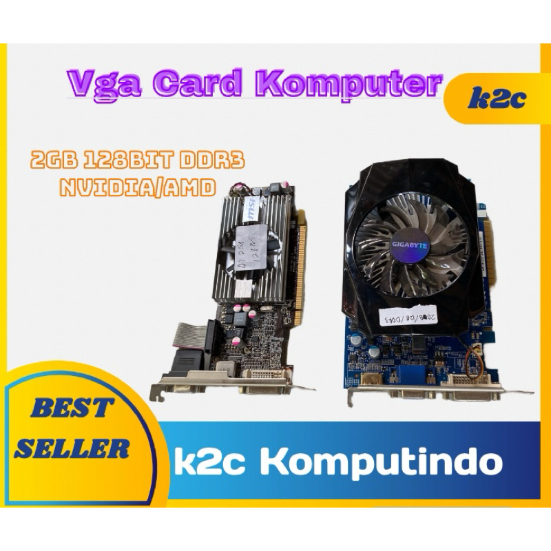 Vga card 2gb 128bit ddr3 normal tested Garansi