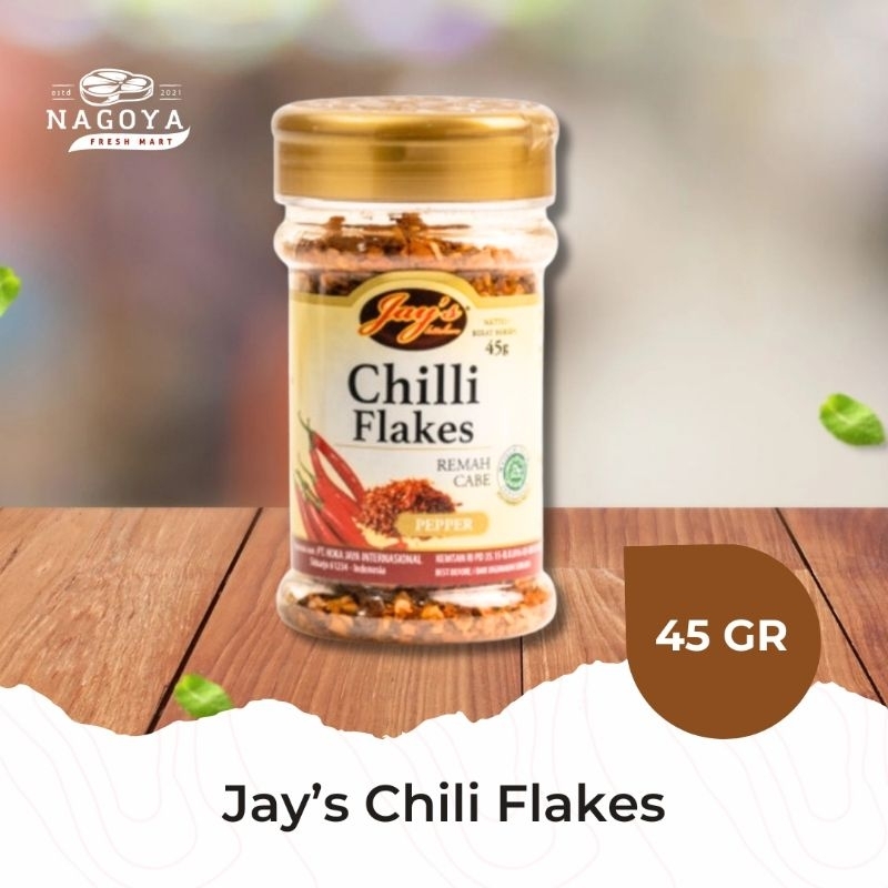 

Jay's Chilli Flakes - Bubuk Cabe Kasar 45 GR | Grill Master | Bumbu Masak