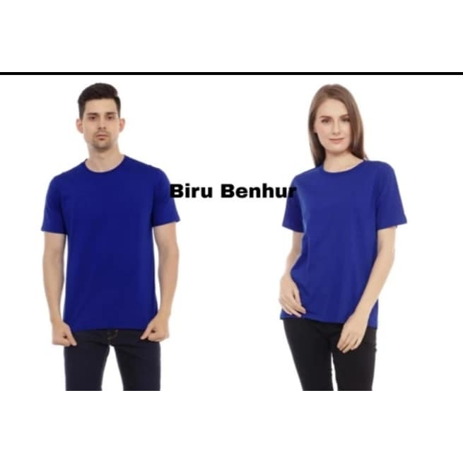 Grosir Kaos Oblong pendek polos – kaos polos warna Biru Benhur - Biru Bca - KAOS POLOS LENGAN PENDEK