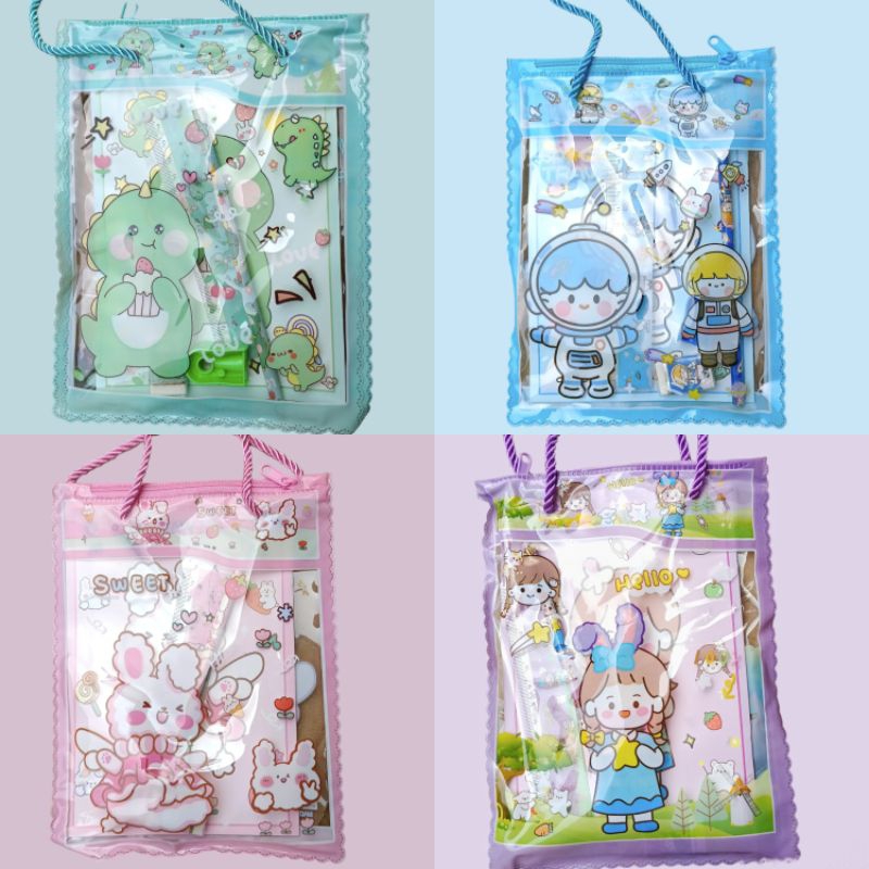 

Stationery set anak anak karakter lucu/ pensil set
